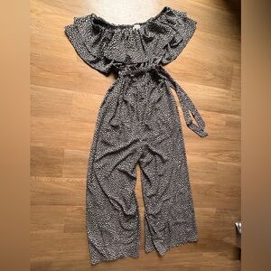 She + Sky Dot Patterned Jumpsuit